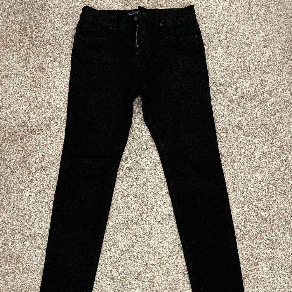 Everlane Uniform Black Denim Skinny
